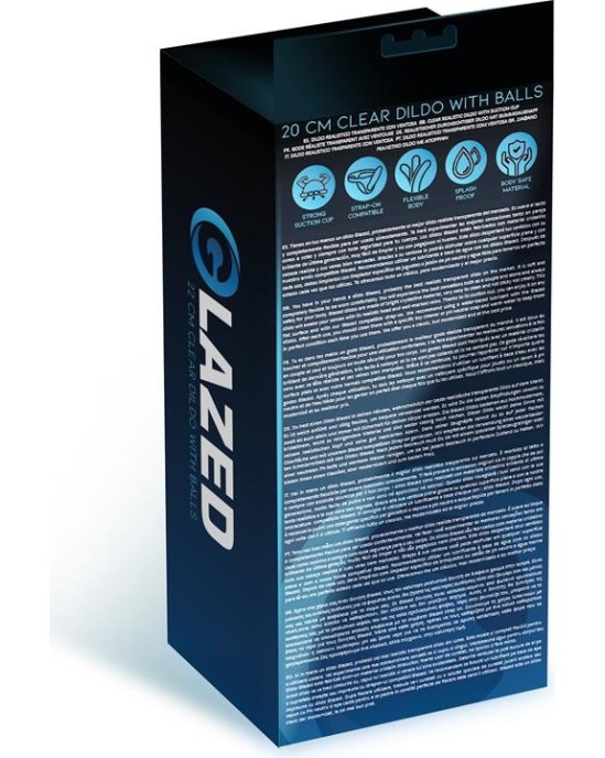 Glazed Realistic Dildo with Testicles Crystal Material 20 cm