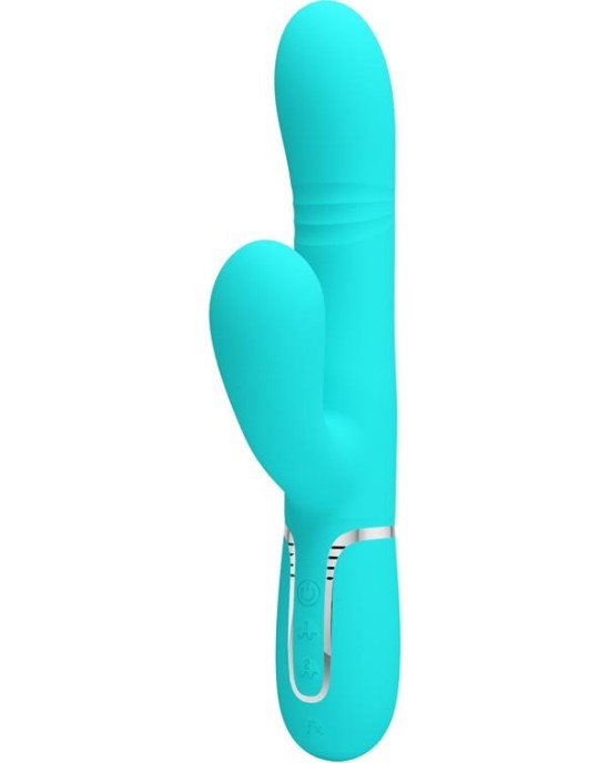 Prettylove Mariana Vibrator 4 in 1 Silicone Turquoise