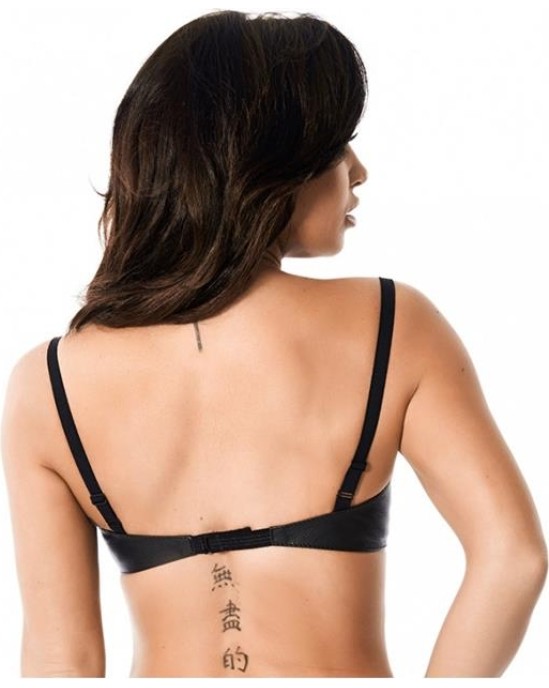 Bondage Play Adjustable Leather Open Bra