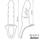 Action Strap-On with Hollow Dildo Premium Silicone Size S Black