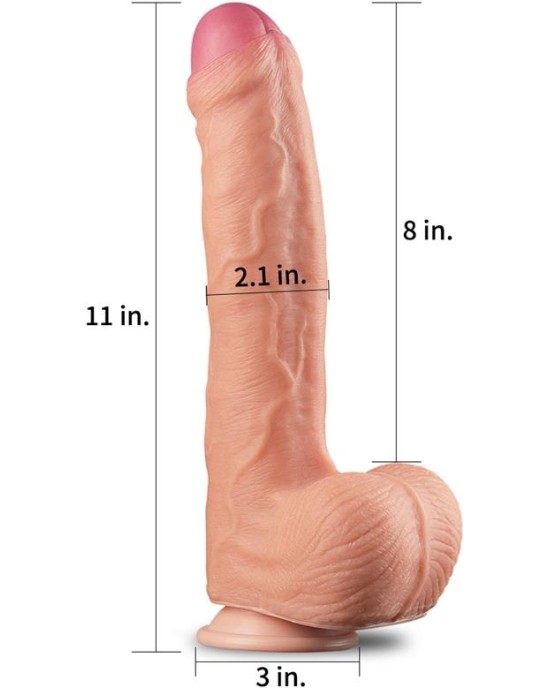 Lovetoy Dildo Nature 11 Dual Layer Flesh