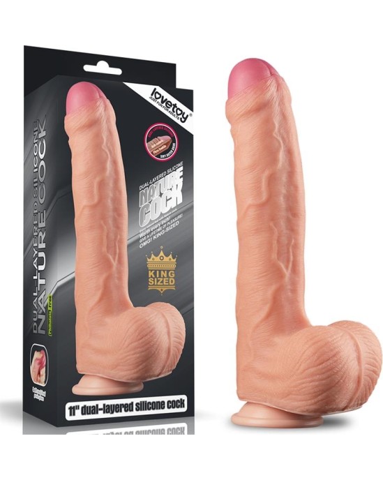 Lovetoy Dildo Nature 11 Dual Layer Flesh