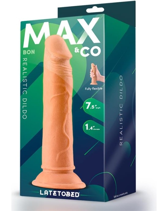 Max & Co Bon Realistic Dildo with Suction Cup 7.5 Flesh