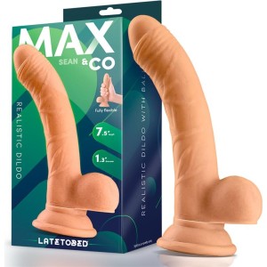 Max & Co Sean Realistic Dildowith Testicles 7.5 Flesh