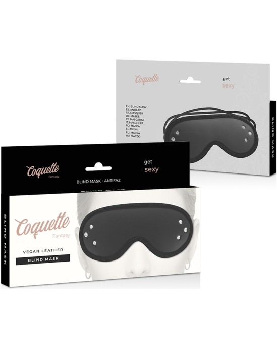 Coquette Fantasy COQUETTE CHIC DESIRE - FANTASY VEGAN LEATHER BLIND MASK WITH NEOPRENE LINING