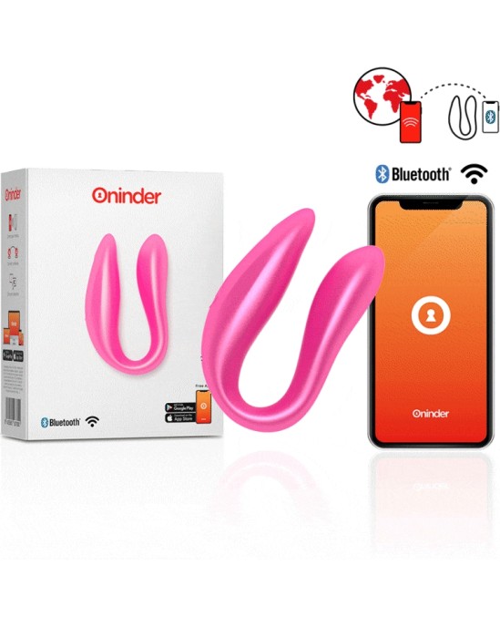 Oninder LISBOA G-SPOT & CLITORAL STIMULATOR rozā - FREE APP