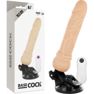 Basecock Reālistisks vibrators ar pulti 19,5 CM