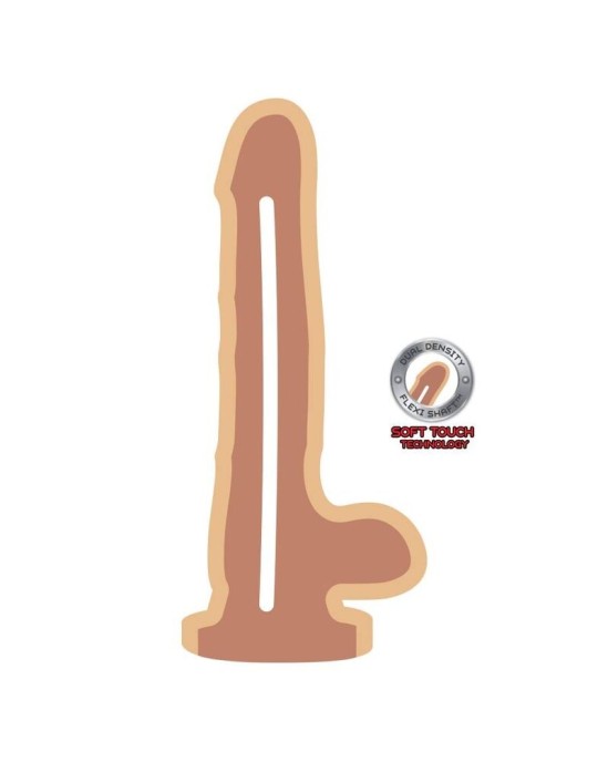 Get Real Dubultā blīvuma Dildo ar sēkliniekiem 12 CM