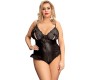 Queen Lingerie КОЖАНАЯ ОТШИВКА TEDDDY PLUS SIZE