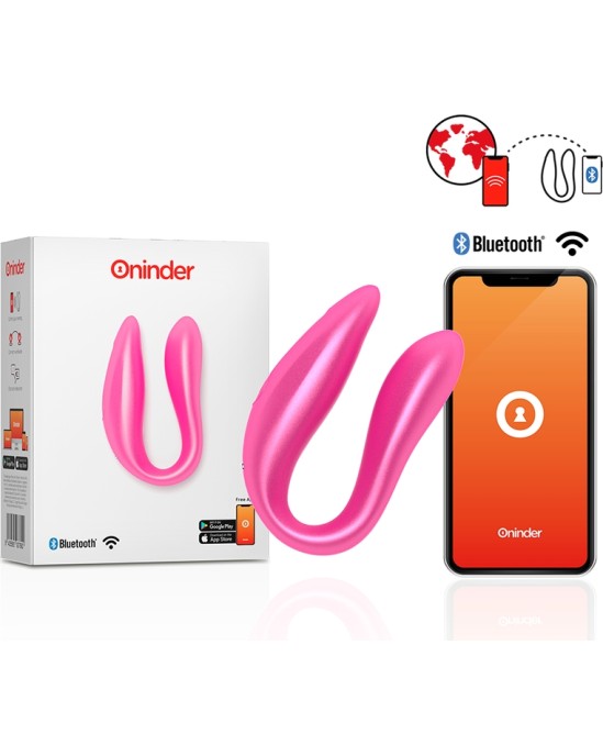 Oninder LISBOA G-SPOT & CLITORAL STIMULATOR rozā - FREE APP