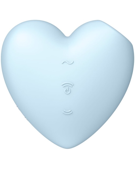 Satisfyer Air Pulse SATISFYER CUTIE HEART AIR PULSE STIMULATOR & VIBRATOR - BLUE