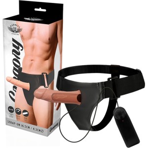 Harness Attraction Dobs Dildo ar strap-on un vibrāciju 16,5 x 4,3 CM