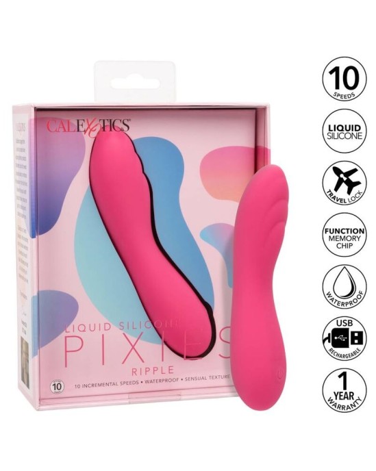 California Exotics PIXIES RIPPLE vibrators rozā krāsā