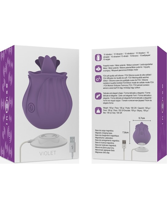 Intense Fun INTENSE - VIOLET CL TORIS STIMULATOR 10 VIBRATIONS LILAC