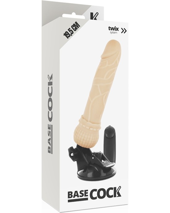 Basecock REALISTIC VIBRATOR REMOTE CONTROL FLESH 19.5 CM