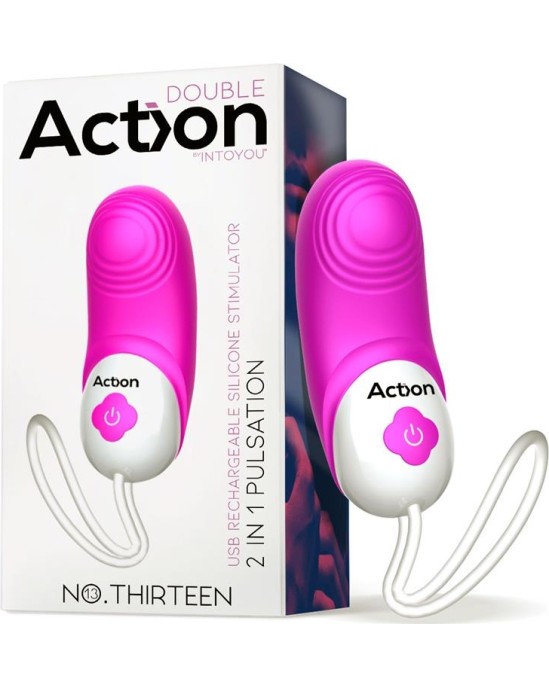 Action No. Thirteen Stimulator 2 in 1 Vibration and Pulsation