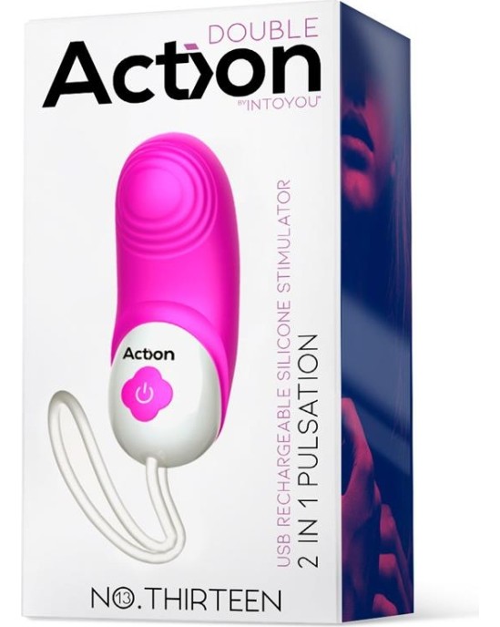 Action No. Thirteen Stimulator 2 in 1 Vibration and Pulsation