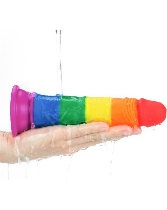 Lovetoy Dildo Prider 7 Liquid Silicone LGBT