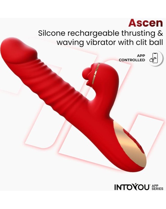 Intoyou App Series Ascen Thrusting and Waving Vibe with App Magnetic USB