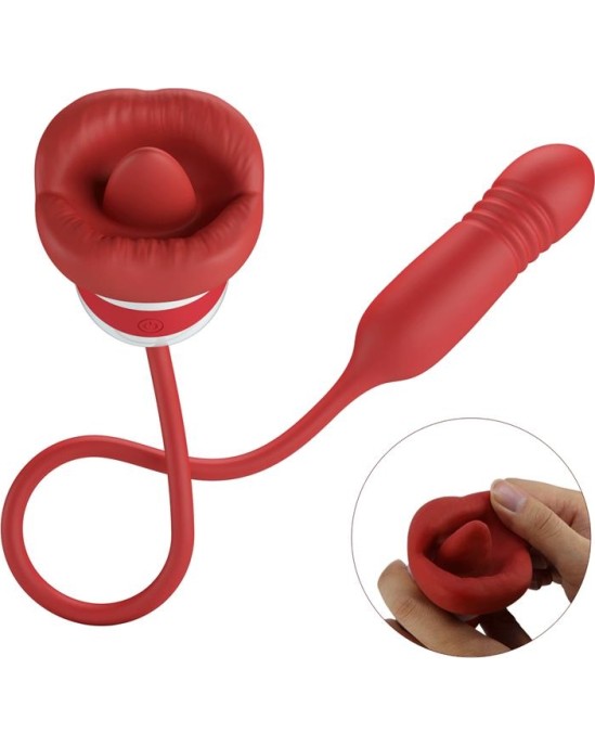 Prettylove Mouth Vibrator with Licking and Thrusting Ashlyn