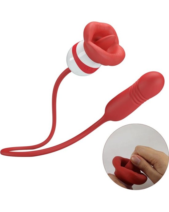 Prettylove Mouth Vibrator with Licking and Thrusting Ashlyn