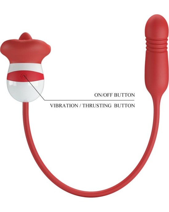 Prettylove Mouth Vibrator with Licking and Thrusting Ashlyn