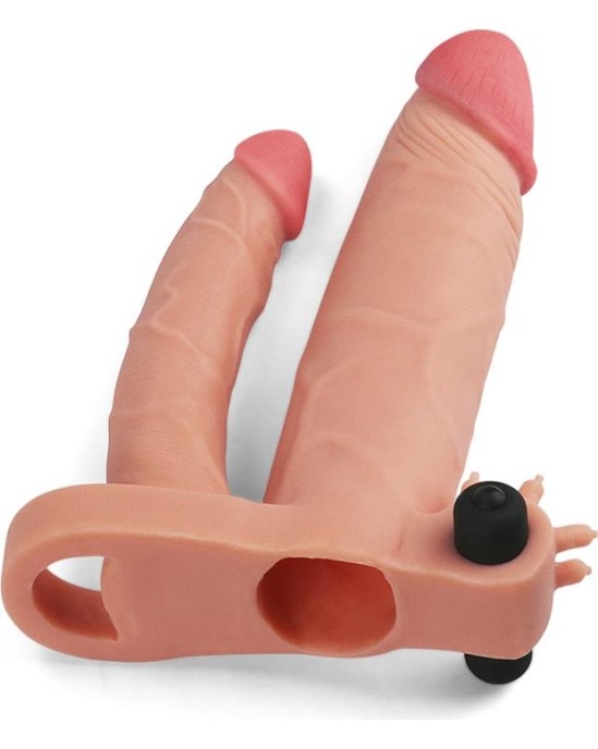 Lovetoy Vibrating Double Penis Sleeve with Vibration +1