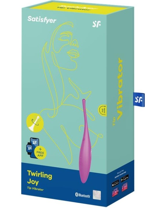 Satisfyer Twirling Joy Rotating Stimulator with APP Fuchsia