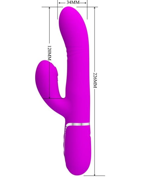 Prettylove Mariana Vibrator 4 in 1 Silicone Fuchsia