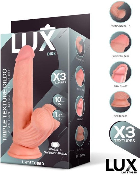 LUX Dirk Triple Density Dildo with Swinging Balls 10