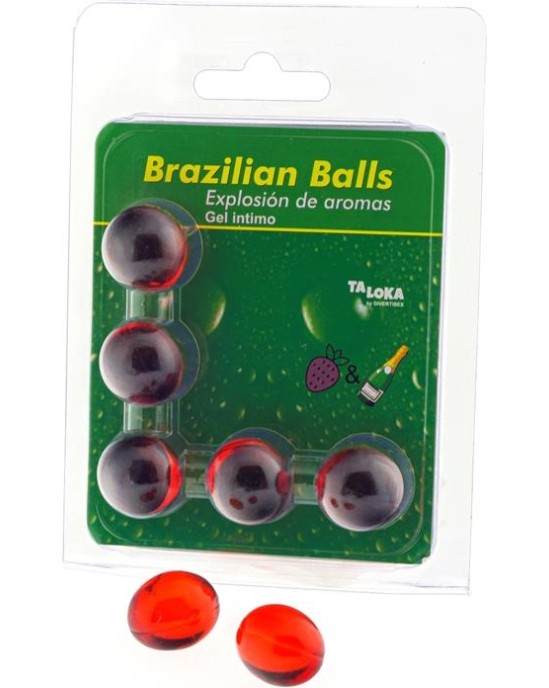 Brazilian Balls Set 5 Brazilian Balls Strawberry and Champagne Flavor