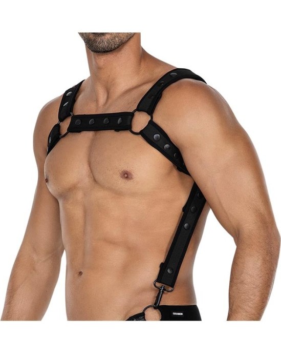 Cut4Men H4RNESS05 Chest Harness Neon Black One Size