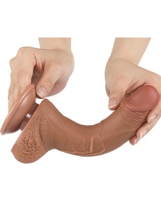 Lovetoy Dildo Sliding Skin 7.5 Brown