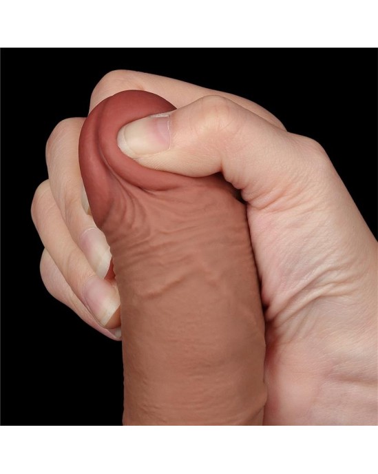 Lovetoy Dildo Sliding Skin 7.5 Brown