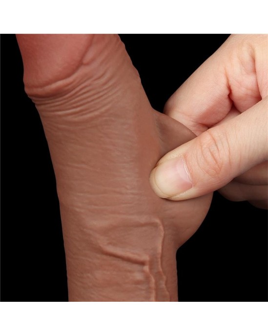 Lovetoy Dildo Sliding Skin 7.5 Brown