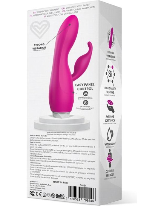 Latetobed Couby Silicone Rabbit Vibe Pink