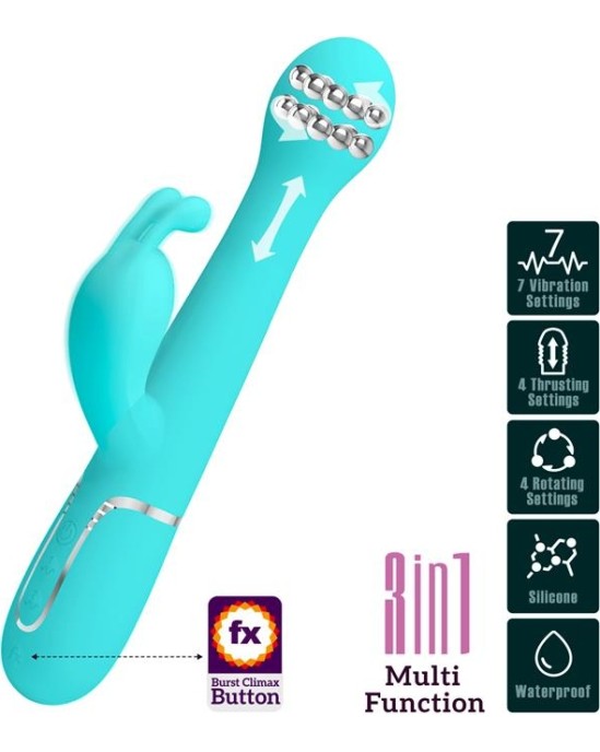 Prettylove Vive with Thrusting and Rotating Beads Dejon Blue