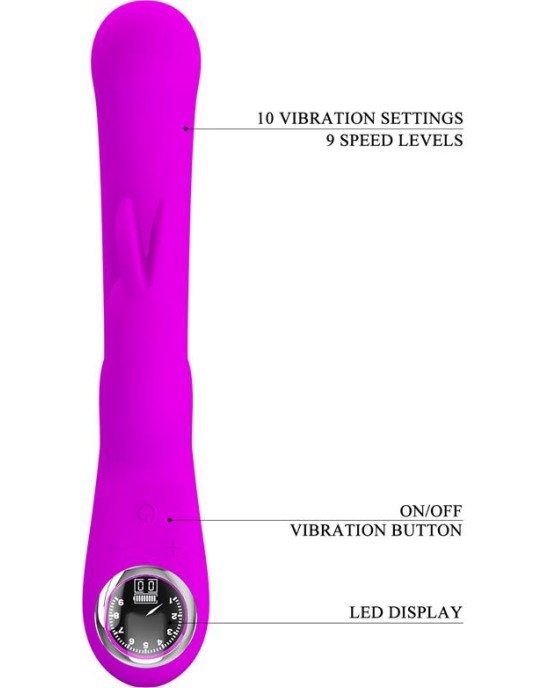 Prettylove Lamar Vibrator G-Spot Rabbit Violet