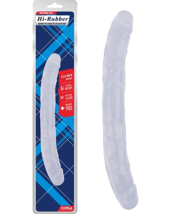 Chisa Double Dildo Hi-Rubber 12.8 Clear