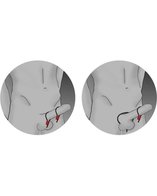 Electrastim PRESTIGE ELECTRA LOOPS ADJUSTABLE COCK RINGS RED