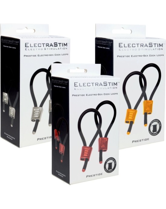 Electrastim PRESTIGE ELECTRA LOOPS ADJUSTABLE COCK RINGS RED
