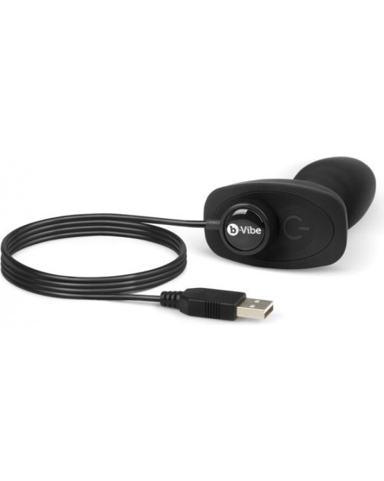 B-Vibe RIMMING REMOTE CONTROL ANAL PLUG PETITE BLACK