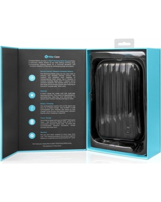 B-Vibe RIMMING REMOTE CONTROL ANAL PLUG PETITE BLACK