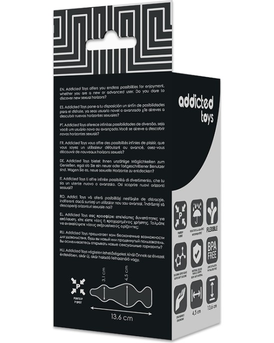 Addicted Toys ANAL SEXUAL PLUG 13.6 CM BLACK