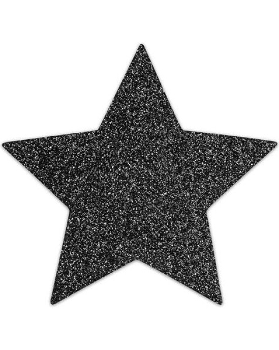 Bijoux Flash Collection BIJOUX - INDISCRETS FLASH BLACK STAR NIPPLE CAPS