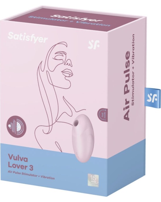 Satisfyer Air Pulse SATISFYER - VULVA LOVER 3 AIR PULSE STIMULATOR & VIBRATOR PINK