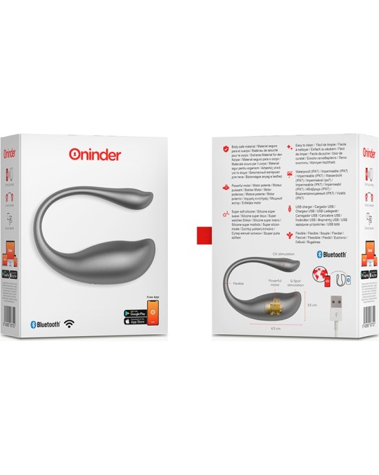 Oninder NAIROBI VIBRATING EGG melns - FREE APP