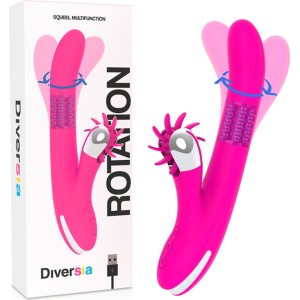 Diversia Vibrators ar klitora stimulātoru 24 CM