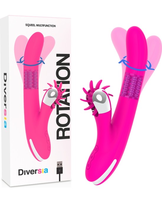 Diversia Vibrators ar klitora stimulātoru 24 CM