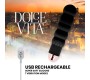 Dolce Vita RECHARGEABLE VIBRATOR SIX BLACK 7 SPEEDS